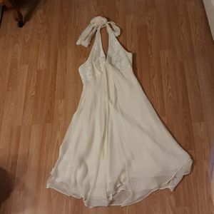 Silk halter formal dress